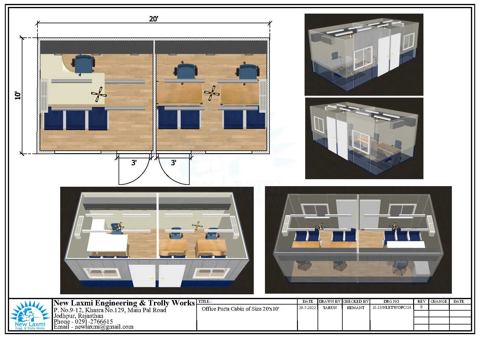 Office Cabin Layout